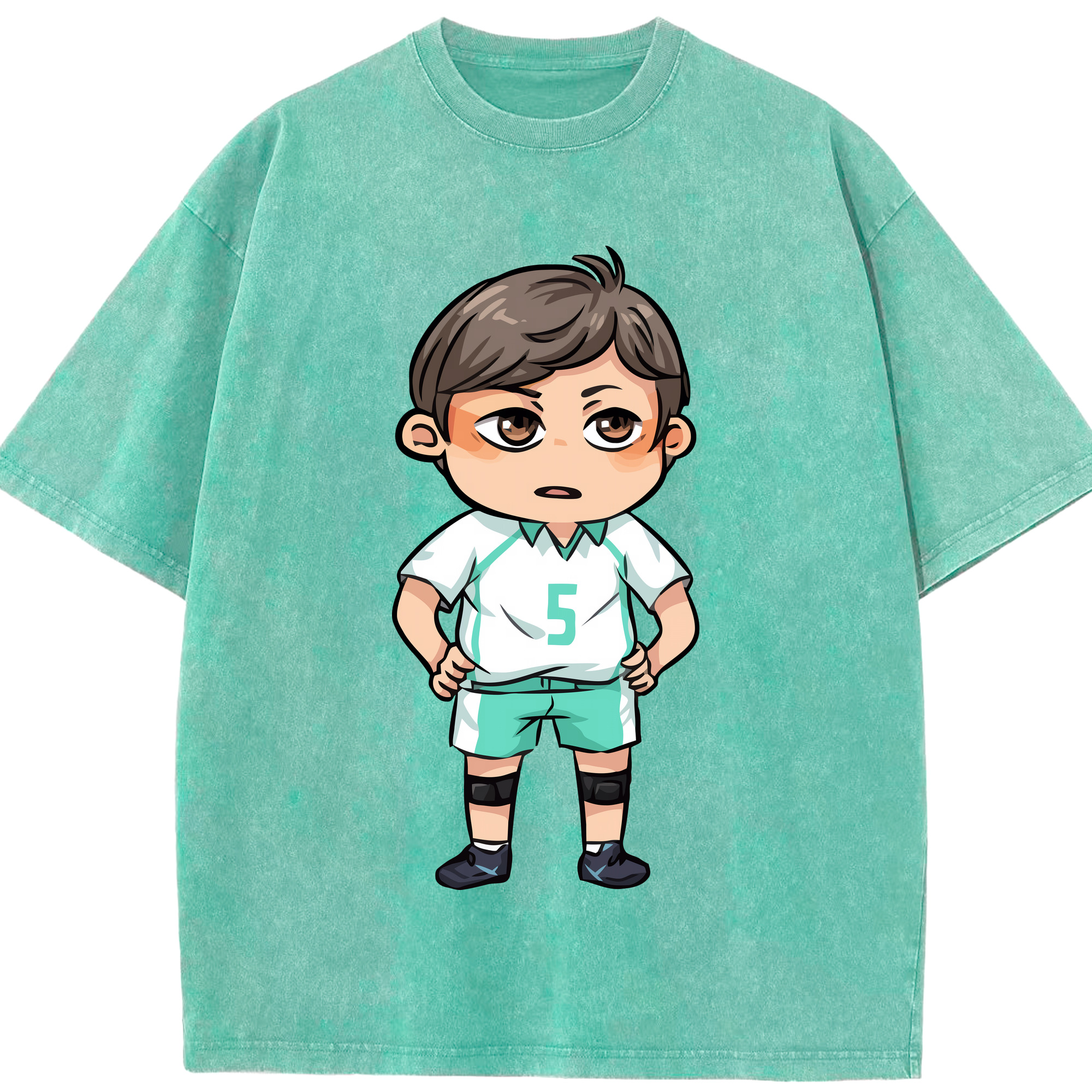 （画像用） ハイキュー!! Haikyu!! 綿100% ヴィンテージ風 半袖Tシャツ（フロントプリント）